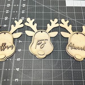 Reindeer Personalized Ornament | DIY Craft Kit | Unfinished Ornament