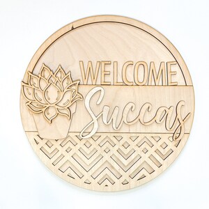 Welcome Succas Succelent Door Hanger DIY Kit | Unfinished | Paint Your Own