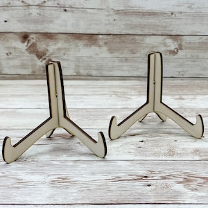Tiered Tray Small Easels - Unfinished - Set of Two