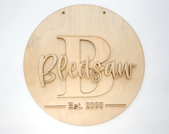 Personalized Family Name Door Hanger DIY Kit | Unfinished | Paint Your Own