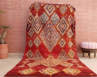 50% OFF CLOSING SALE Vintage Moroccan Rug 5.8x10.3 Incredible Moroccan boujad Rug large bedroom rug living room rug colorful  boujad rug b