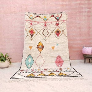 Softest Moroccan rug,Fine  Designer Azilal rug Amazing Authentic Berber morrocan rug Colorful rug bedroom rug nursery rug