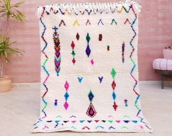 Moroccan rug, Azilal rug "Candy Castle" Colorful Rug Berber wool rug, bedroom rug living room rug nursery bedside children rug