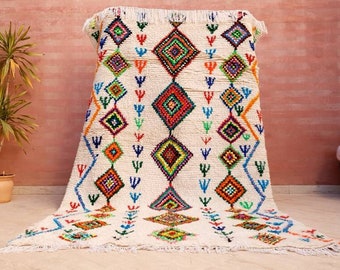 Finest Morrocan Rug 5.6x9.1 Fine Azilal Rug, Fluffy Softest Rug, Berber Rug, Nursery rug morrocan rug bedroom rug