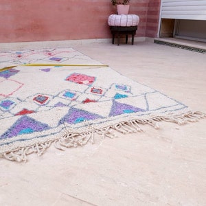 Gorgeous Moroccan Rug 5.89 Soft Designer by ME Berber Azilal Rug, beni ourain rug, Authentic rug Nursery rug bedroom rug living room rug image 6