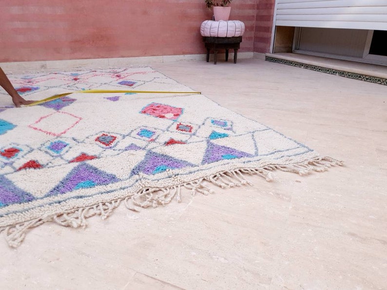 Gorgeous Moroccan Rug 5.89 Soft Designer by ME Berber Azilal Rug, beni ourain rug, Authentic rug Nursery rug bedroom rug living room rug image 6