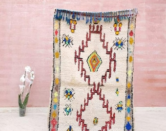 50% OFF CLOSING SALE Vintage Azilal Berber Rug, 3x5.2, Authentic Moroccan Rug