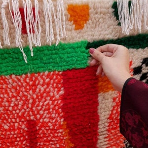 Softest Moroccan rug, Designer Azilal rug Amazing Authentic Berber morrocan rug Colorful rug bedroom rug nursery rug image 5