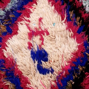Vintage Moroccan Rug 2.3x6.9 Unique Colorful Pretty vintage Rug, Abstract boujaad berber rug artistic rug bedroom rug Azilal Rug image 7