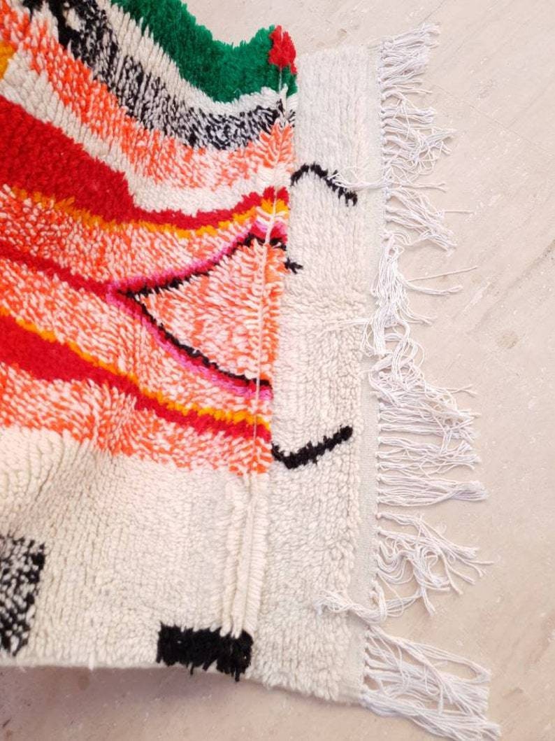 Softest Moroccan rug, Designer Azilal rug Amazing Authentic Berber morrocan rug Colorful rug bedroom rug nursery rug image 6