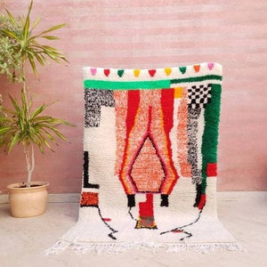 Softest Moroccan rug, Designer Azilal rug Amazing Authentic Berber morrocan rug Colorful rug bedroom rug nursery rug image 3