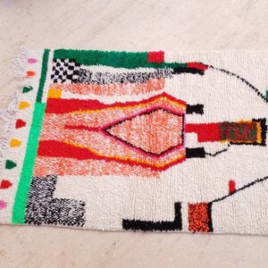 Softest Moroccan rug, Designer Azilal rug Amazing Authentic Berber morrocan rug Colorful rug bedroom rug nursery rug image 8