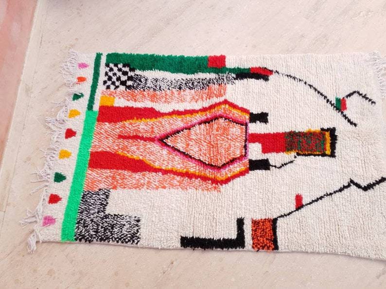 Softest Moroccan rug, Designer Azilal rug Amazing Authentic Berber morrocan rug Colorful rug bedroom rug nursery rug image 8