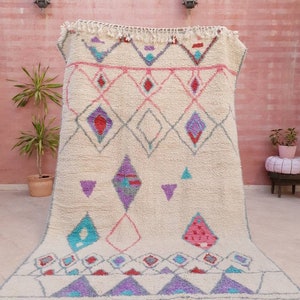 Gorgeous Moroccan Rug 5.89 Soft Designer by ME Berber Azilal Rug, beni ourain rug, Authentic rug Nursery rug bedroom rug living room rug image 9