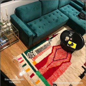Softest Moroccan rug, Designer Azilal rug Amazing Authentic Berber morrocan rug Colorful rug bedroom rug nursery rug image 2