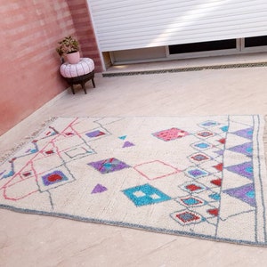 Gorgeous Moroccan Rug 5.89 Soft Designer by ME Berber Azilal Rug, beni ourain rug, Authentic rug Nursery rug bedroom rug living room rug image 3