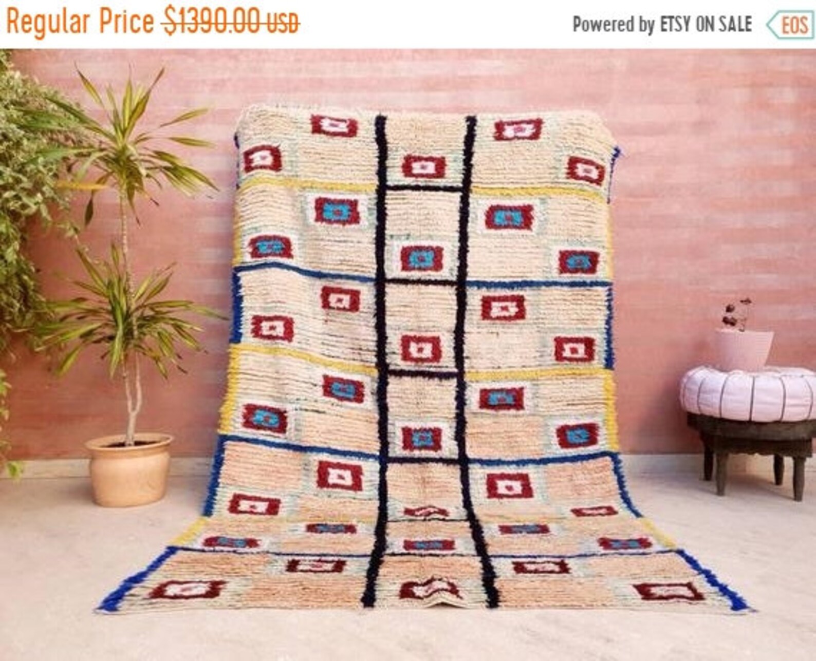 30 % Rabatt auf DEN VERKAUF Vintage marokkanischen Teppich | Etsy