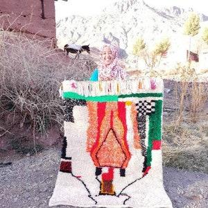 Softest Moroccan rug, Designer Azilal rug Amazing Authentic Berber morrocan rug Colorful rug bedroom rug nursery rug image 4