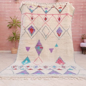 Gorgeous Moroccan Rug 5.89 Soft Designer by ME Berber Azilal Rug, beni ourain rug, Authentic rug Nursery rug bedroom rug living room rug image 1