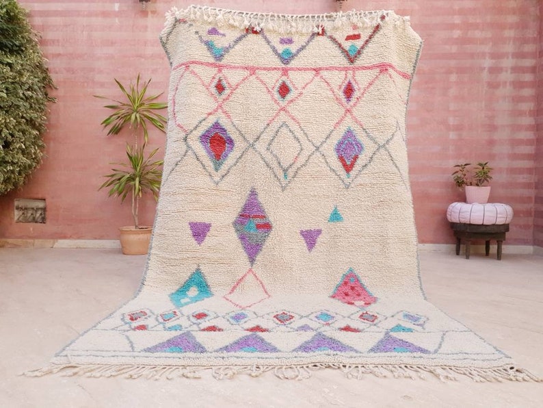 Gorgeous Moroccan Rug 5.89 Soft Designer by ME Berber Azilal Rug, beni ourain rug, Authentic rug Nursery rug bedroom rug living room rug image 1