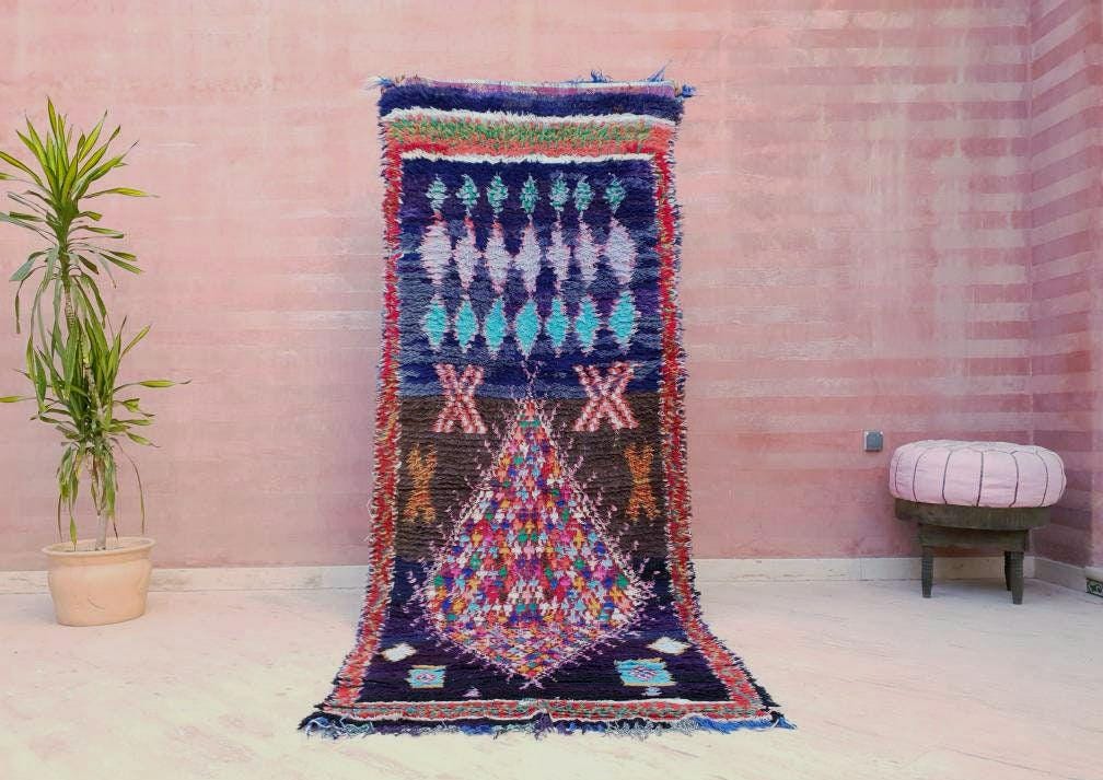 ヴィンテージ モロッコ ラグ 3.4x8.7 