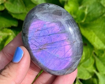 Purple labradorite palm stone sunset labradorite you pick