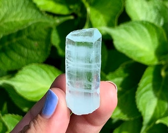 Aquamarine crystal specimen gem quality terminated from Pakistan