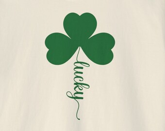 Minimalist Lucky Women's Boxy Tee-St. Patrick's Day T-shirt
