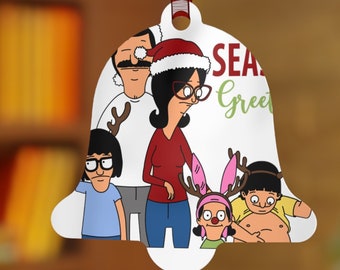 Décorations en métal de la famille Belcher, décorations de Noël Bob's Burgers, 4 formes
