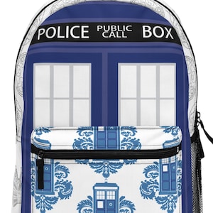 Backpack - Space and Time Traveler, Doctor Who-Inspired Backpack for Men and Women, Dr Who gift for Whovian friends, Dr Who Backpack