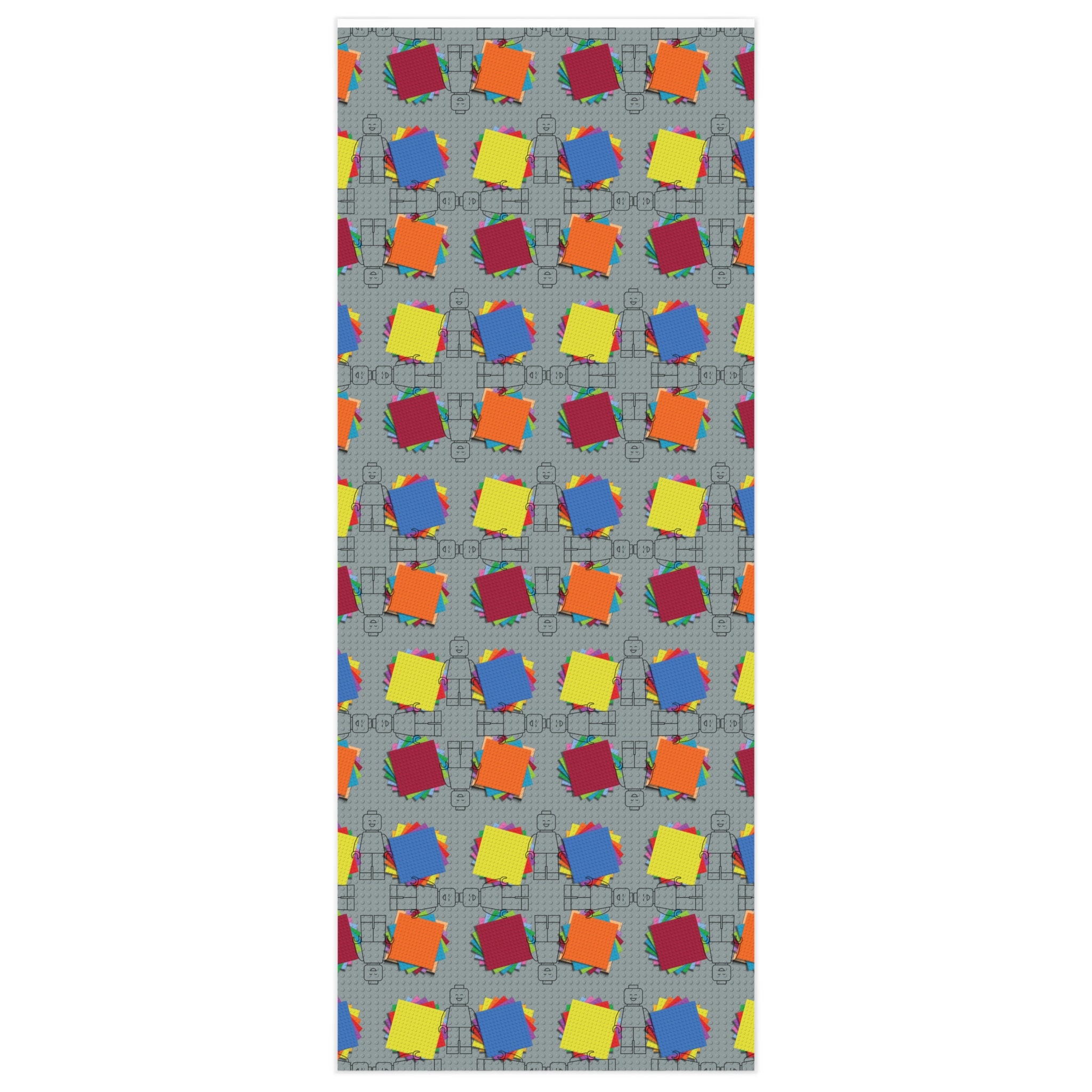 Building Blocks Wrapping Paper, Lego-inspired Gift Wrap 