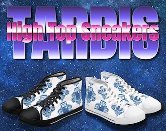 TARDIS High Top Sneakers: Arabesque Doctor Who Shoes