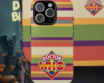 Doctor Who-telefoonhoes: vierde Doctor-sjaal, logo