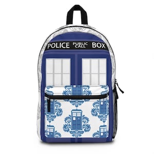 Sac à dos cabine de police TARDIS | Inspiré de Doctor Who avec accent Dalek