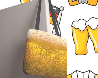Personalized Beer Tote Bag: Oktoberfest Picnic Shopping Accessory