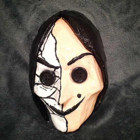 Paper Mache Wearable Movie Mask Scary Mask Button Eyes Halloween Costumes  Cosplay Handmade Mask - Etsy Israel