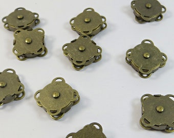 style 6 10 nickel plated keyring clasps snap-fold with curb chain connector