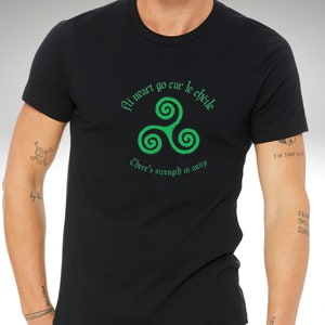 Irish t-shirt in Unisex sizes. Available in Black and Navy. Jersey Short Sleeve Tee