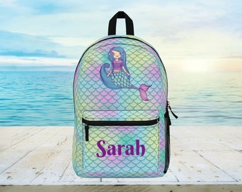 pink mermaid backpack