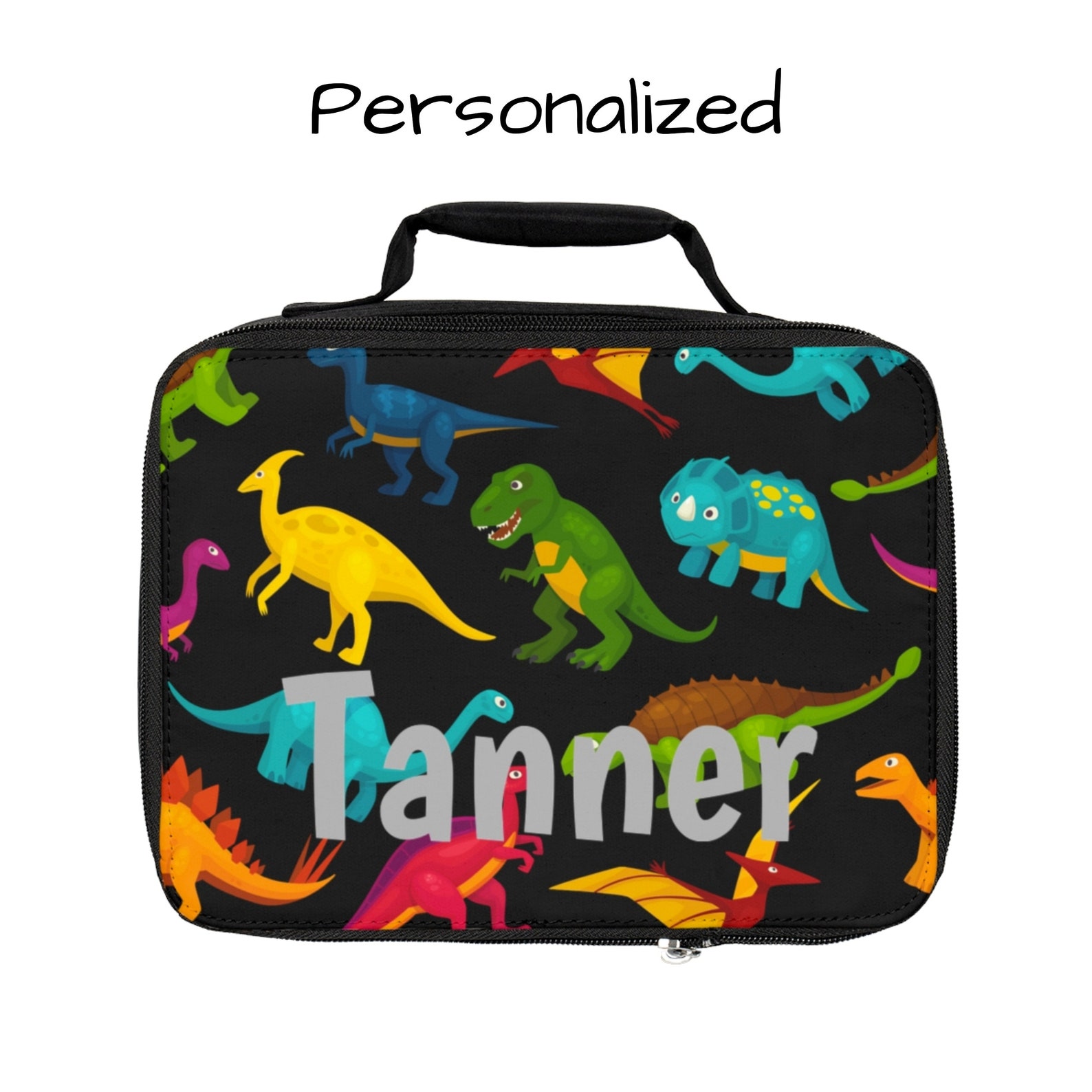 Dinosaur Lunch Box . in Black Blue Red and Green. Etsy