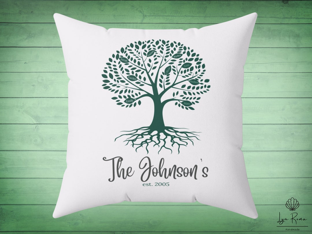 Personalized Family Tree Pillow & Cover. Parent Gift or Etsy