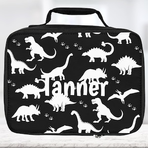 Dinosaur Personalized lunch bag. Kids school bag. Picnic bag for adults and kids. Custom made gift.