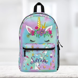 Pink Palm Tree Personalized Backpack, Travel Bag, School or  display picture 3