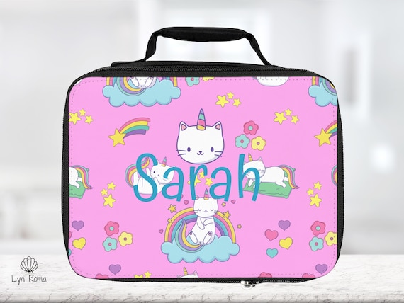 Borsa Porta Merenda Personalizzata Con Nome Ritorno A Scuola Vari Motivi Unicorno