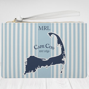 Cape Kabeljau Karte Clutch Tasche. Accessoire Tasche. Personalisiertes individuelles Geschenk, Reisetasche, Handtaschenorganisator. Brautjungfer Geschenk, Monogramm Tasche. 9,5 "x 16,6"