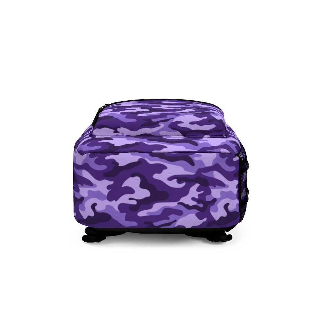  Purple Camouflage Camo Custom Name Backpack, Camo 18