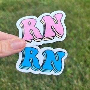 RN Vinyl Sticker: Water-Resistant Nurse Gift