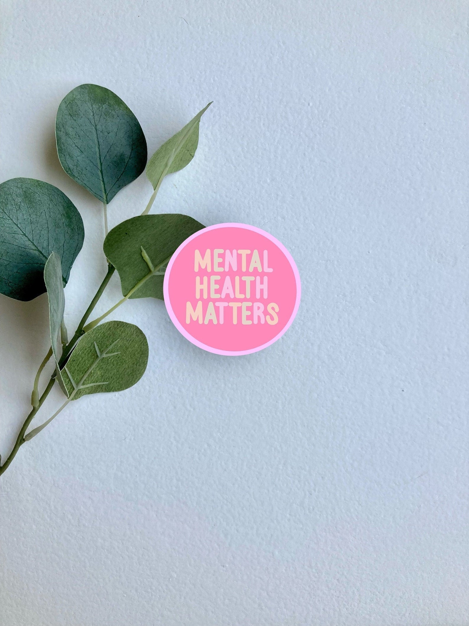 Mental Health Matters Vinyl Sticker pink Mental Health | Etsy