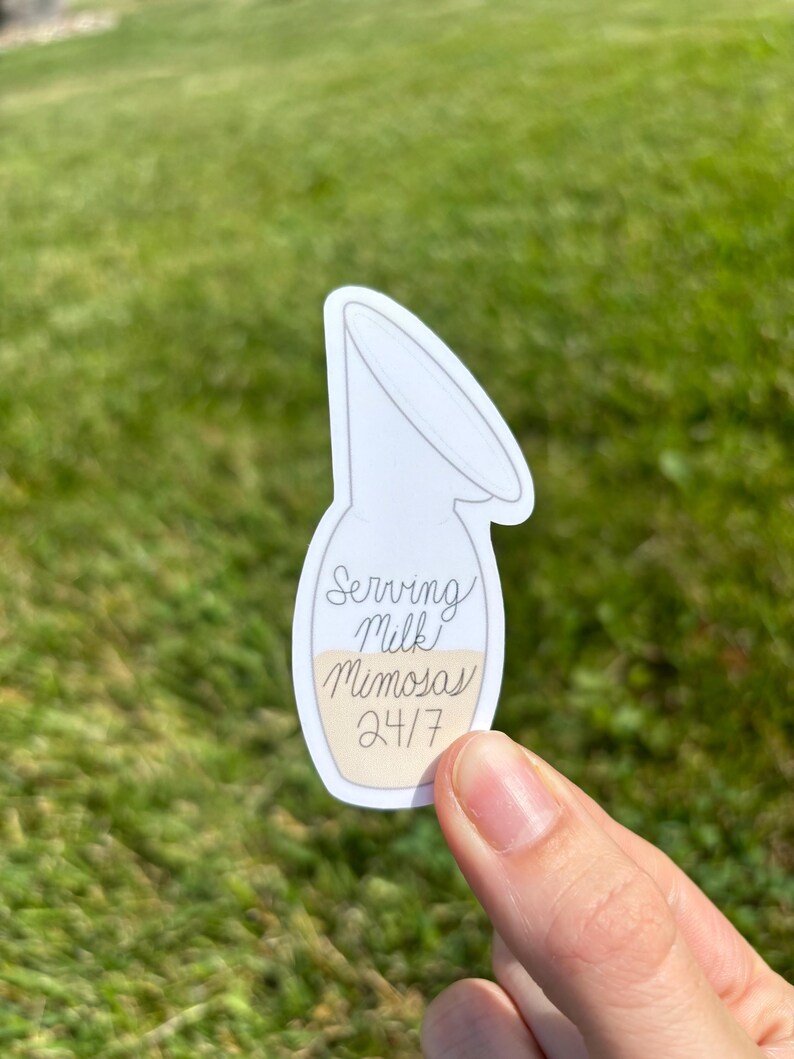 Milk Mimosa Breastfeeding Vinyl Sticker - Mama Sticker Bild 2