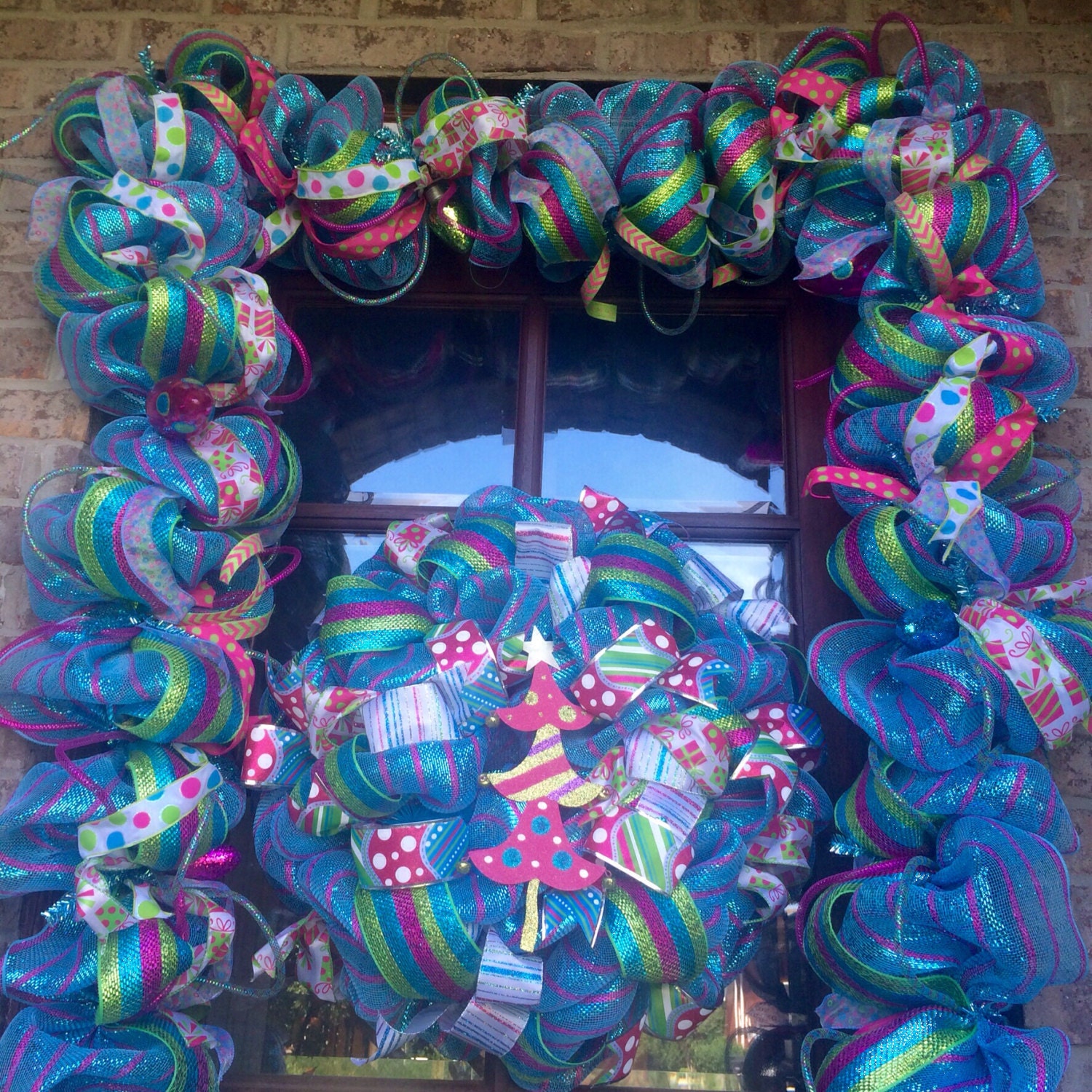 Christmas Garland Whimsical Christmas Garland Pink and Etsy